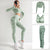 Three-piece camouflage yoga suit